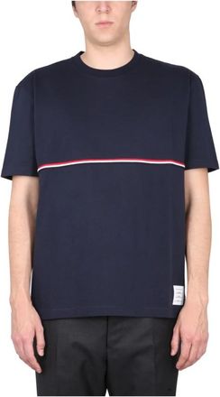 Thom Browne RWB T-shirt - Heren - T-shirts - Blauw - M - Katoen - Tops