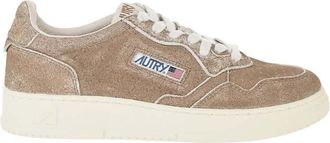 Autry Brown Low-Top Suede Sneakers