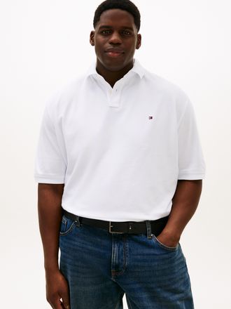 Tommy Hilfiger Big & Tall Poloshirt Plus 1985, Herren, Gr. 4XL, wei&szlig;, Piqu&eacute;, Obermaterial: 96% Baumwolle, 4% Elasthan, TOMMY HILFIGER BIG & TALL, regular fit, Shirts Poloshirt,