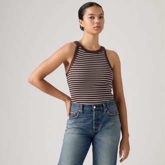 Levi's Essential Racer Tank Top - Womens - XS - Brown