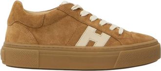 Hogan Beige Logo Crosswind Sneakers