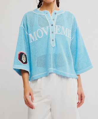 Free People Camp Out Tee In Bright Blue