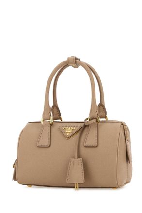 Prada Womens Cappuccino Leather Handbag Cammeo Borse A Mano Bag