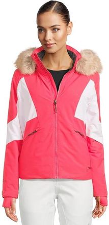Spyder Vida Jacket Womens Clothing Prism Pink : 8, Faux Fur/Polyamide/Polyester