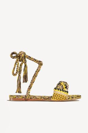 Amambaih Paula Strappy flat sandals in Yellow at Nordstrom, Size 40