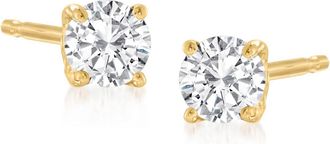 RS Pure by Ross-Simons Diamond Stud Earrings in 14kt Yellow Gold