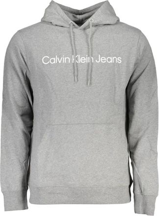 Calvin Klein Leren Portemonnee - Heren - Hoodies - Grijs - XL - Leer - Hoodies & sweatvesten