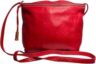 Loewe Pre-owned Cross Body Bags, female, Red, Size: ONE SIZE Pre-owned Leather Crossbody Bag
