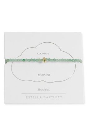 Estella Bartlett Green Aventurine Crystal Disc Beaded Bracelet at Nordstrom
