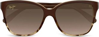 Maui Jim Occhiali da sole MJ0744S squadrati con effetto tartarugato - Marrone