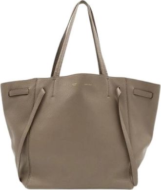Celine Pre-owned Cabas Phantom Small Leather Tote Bag - Dames - Vintage Shopper - Beige - ONE Size - Leer - Vintage