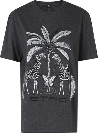 Etro Tops, Dames, Grijs, S, T-Shirts