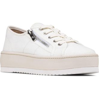 Donald J Pliner Fatimah Platform Sneaker in White at Nordstrom, Size 7.5