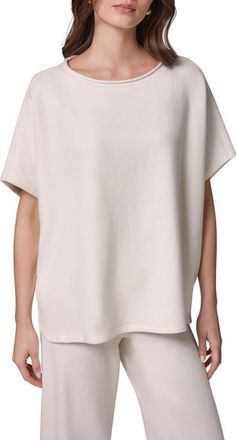 DKNY Cotton French Terry T-Shirt in Cream at Nordstrom, Size X-Large