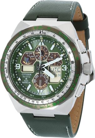 Citizen Promaster Skyhawk A-T Chronograph Green Dial Mens Watch JY8147-01X