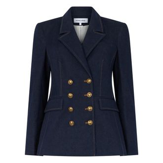 Veronica Beard Blazers, female, Blue, Size: M Double-breasted Blazer