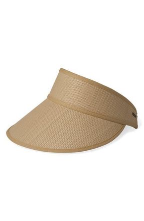 Brixton Newport Straw Visor in Natural/natural at Nordstrom
