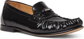 Fendi Scrunch Penny Loafer in Nero at Nordstrom, Size 11