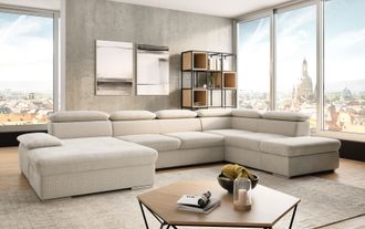 Sit&more Wohnlandschaft &raquo;Valantine U-Form, B: 349 cm&laquo; mit Arm- & Kopfteilverstellung, optional mit Bettfunktion