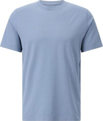 Fedeli Katoenen T-shirt Klassieke Stijl Comfortabel - Heren - T-shirts - Blauw - 5XL - Katoen - Tops