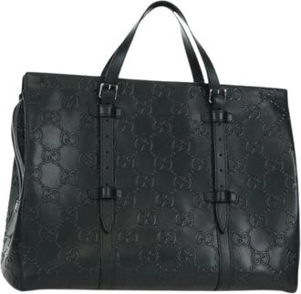 Gucci Pre-owned Tote Bags, female, Black, Size: ONE SIZE Pre-owned Plastic Tote Bag