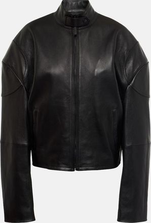 Acne Studios Logo leather jacket