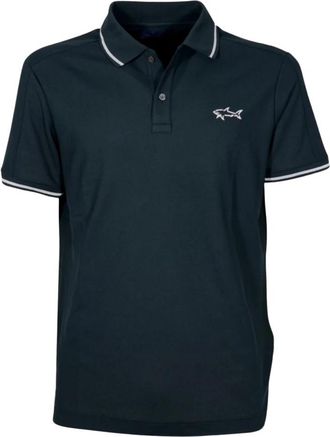 Paul & Shark Piqu&eacute; Polo met Shark Reflex - Heren - Polos - Zwart - M - Polyester - Tops