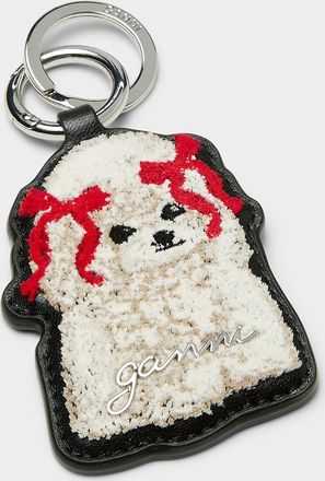 Ganni Mens Cute poodle charm key chain