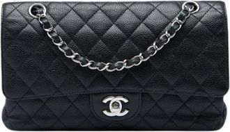 Chanel Pre-owned Classic Double Flap Shoulder Bag - Dames - Vintage Schoudertas - Zwart - ONE Size - Leer - Vintage