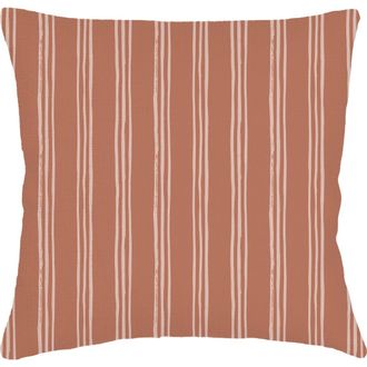 Anaya with Love Ocean Drift Brown Stripe Linen Euro Pillow 26x26 with Down Alternative Insert at Nordstrom