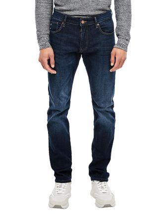 QS by s.Oliver Slim-fit-Jeans QS, Herren, Gr. 30, L&auml;nge 32, blau (dunkelblau), Denim/Jeans, Obermaterial: 98% Baumwolle, 2% Elasthan, unifarben, slim fit kn&ouml;chellang