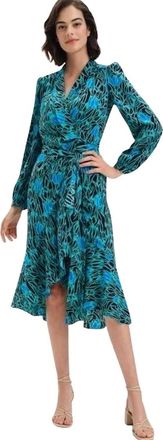 Diane Von F&uuml;rstenberg Kleedjes, Dames, Veelkleurig, M, Carla Wrap Dress