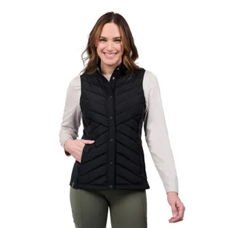 Free Country Womens Hybrid Button Front Vest