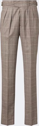 Rubinacci Checked virgin wool straight pants