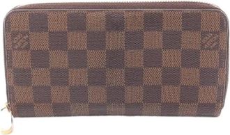 Louis Vuitton Pre-owned Wallets, female, Brown, Size: ONE SIZE Pre-owned Zippy Wallet Damier Long Wallet