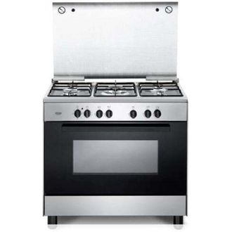 DeLonghi DeLonghi FMX 96 SG Cucina Elettrico Gas Nero, Acciaio inox