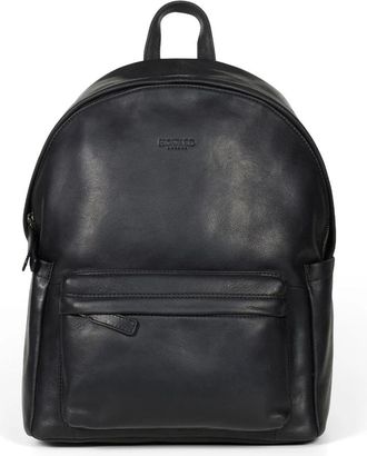 Howard London Zwarte Leren Casual Rugzak - Heren - Rugzakken - Zwart - ONE Size - Leer - Tassen