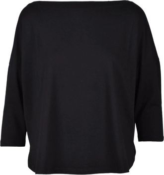 Wild Cashmere Zachte Katoenmix T-shirt - Dames - Longsleeves - Zwart - XS - Katoen - Tops