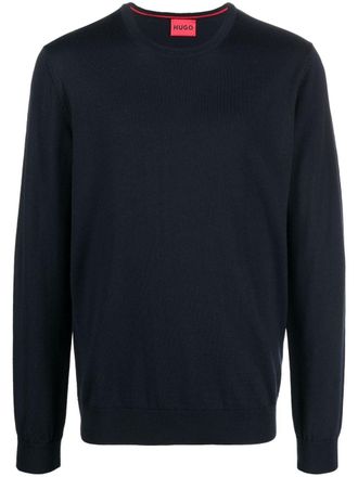 BOSS wool crew-neck jumper - men - Virgin Wool - M - Blue
