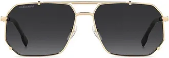 Dsquared2 Sunglasses D2 0175/S 000 Gold/Smoky Grey Men