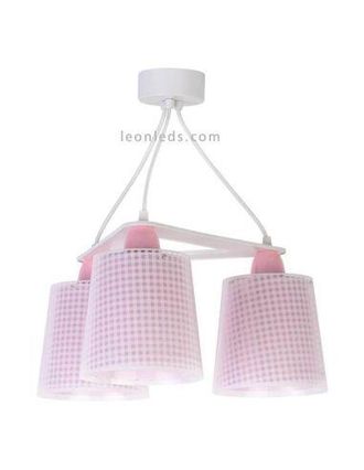 Dalber Dalber L&aacute;mpara De Techo 3 Luces Rosa Vichy
