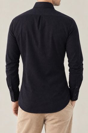 Brunello Cucinelli Cotton Point Collar Shirt - Black