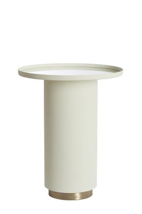 Light & Living Light&living - Tavolino Fatima In Crema Opaco Con Dettagli Oro