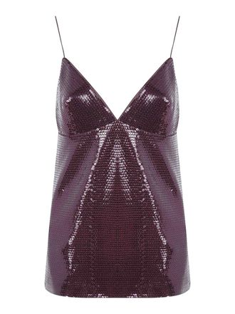 Alberta Ferretti Paillettes Su Jersey Top
