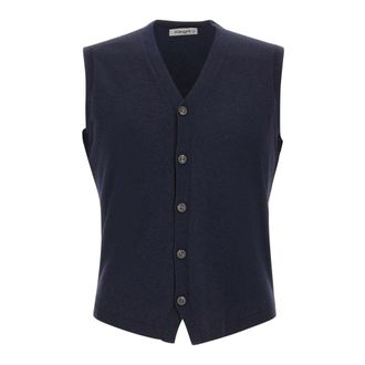 KANGRA Knit Vest - male - Kangra - Sleeveless Jumpers - Blue - 4XL - Knitwear