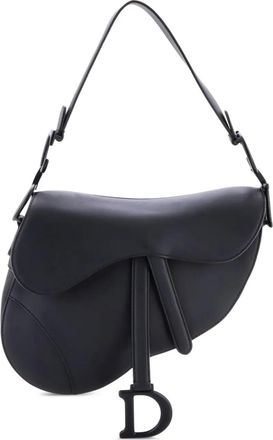 Dior Ultra Matte Saddle Handbag Leather Medium shoulder bag - Zwart
