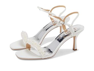 Badgley Mischka Caitlyn Womens Sandals Soft White : 5.5 M, Leather