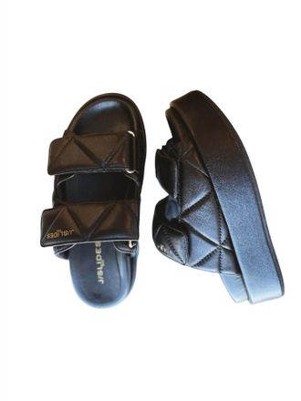 J/Slides Womens Yvonne Platform Sandals In Black