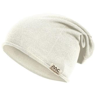 P.A.C. Nature Merin 100% Recycled Merino Beanie M&uuml;tze f&uuml;r Herren | beige/wei&szlig;