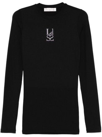 Ludovic de Saint Sernin T-shirt met lange mouwen en studs - Zwart